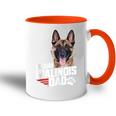 Herren Belgischer Malinois Hund Papa Belgischer Schäferhund Hundebesitzer Papa Tasse Zweifarbig