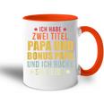 Herren Bonus Papa Papa Stiefvater Tasse Zweifarbig