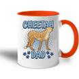 Herren Cheetah Dad Papaatertag Gepard Tasse Zweifarbig