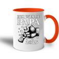 Herren Ich Werde Papa 2025 Baby Ankündigung Papa 2025 Tasse Zweifarbig