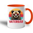 Herren Lustige Geschenkeidee Papa Dadatertagater Bäraterbär Tasse Zweifarbig