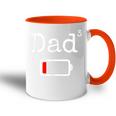 Herren Lustigesater-Trikot Geschenk Füräter Papa 3 Low Battery Tasse Zweifarbig