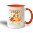 Herren Meine Lieblingstruthähne Nennen Mich Papa Lustiger Herbst Thanksgiving Tasse Zweifarbig