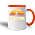 Hunter Silhouette At Sunset Hunter Tasse Zweifarbig