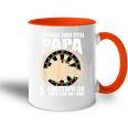 Ich Habe Zwei Titel Papa Und Dartspiel German Tasse Zweifarbig