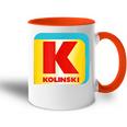 Kolinski With Die Discounter Feinkost Kolinski Tasse Zweifarbig