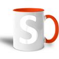 Letter S Tasse Zweifarbig