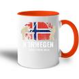 Norwegen Angeln 2024 Angler Norwegen Angeln Tasse Zweifarbig