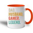 Papa Ehemann Gamer Legendideospielspieler Gaming Dad Tasse Zweifarbig