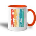 Papa Hoch 2 Dad Hoch 2 Töchter Zweifach Papa Father's Day S Tasse Zweifarbig