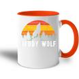 Papa Wolf Für Liebhaber Wölfe Tierweltatertag Tasse Zweifarbig