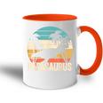 Papasaurus T-Rex Papa Dad Dino Dinosaur Tasse Zweifarbig