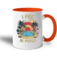 I Pee In Pools Sarkastisch Und Lustig Für Pool-Liebhaber Retro Tasse Zweifarbig