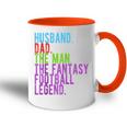 Spass Ehemann Papa Der Mann Der Fantasy-Fussball-Legende Tasse Zweifarbig