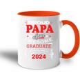 Stolzer Papa Einer Tollen Graduate Class Of 2024 Tasse Zweifarbig