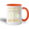 Unterschätze Niemals Alten Mann Motorrad Opa Papa Geschenk Kapuzenjacke Tasse Zweifarbig