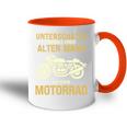 Unterschätze Niemals Alten Mann Motorrad Opa Papa Geschenk Tasse Zweifarbig