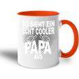 Vater Bester Papa Spruch Cooler Papa Stolzerater Tasse Zweifarbig