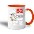 Vor 52 Jahren War Ich Mal Der Schnellste 52 Birthday Man Tasse Zweifarbig