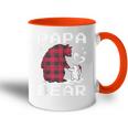 Xmas Papa Bear Pyjama Rot Büffel Plaid Eisbär Weihnachten Tasse Zweifarbig