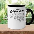 Angler Angeln Fischer Papa Opa Mann Geschenk Petri Heil Tasse Zweifarbig