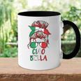 Ciao Bella Italian Flag With Sunglasses Tasse Zweifarbig