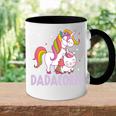 Dadacorn Einhorn Papa Und Baby Weihnachten Papa Tasse Zweifarbig