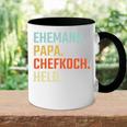 Ehemann Papa Chefkoch Held Geschenk Zumatertag Tasse Zweifarbig