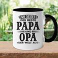 Grandfather Opa So Ssieht Der Beste Papa Und Opa Der Welt Tasse Zweifarbig