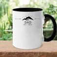 Herren Dad Est 2023 Fels Berg Männer Mann Papa Cool Schwarz Raglan Tasse Zweifarbig