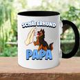 Herren Schäferhund Hund Papa Raglan Tasse Zweifarbig