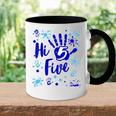 Hi Five Boy 5 Years Old Blue Fête D'anniversaire De Famille Accent Mug