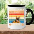 Hunde Papaatertag Geschenk Retro Deutscher Schäferhund Tasse Zweifarbig