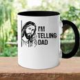 Ich Erzähle Papa Lustig Jesus Dass Ich Diesen Christen Gesehen Habe Tasse Zweifarbig