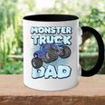 Monster Truck Papa Füräter Cooler Papa Lustiger Monstertruck Tasse Zweifarbig