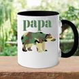 Papa Bär Camo Camo Papa Bär Passender Familienbär Raglan Tasse Zweifarbig