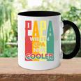 Papa Kühler Retro Opa Herrenatertag Geschenk-Idee Tasse Zweifarbig