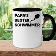 Papa's Bester Schwimmer X Lecker Bierchen Party Outfit Tasse Zweifarbig