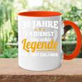 30 Jahre Im Dienst Legend Auf Dem Geränste Service Anniversary Tasse Zweifarbig