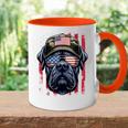 4 Juli Cane Corso Usa Flagge Papaater Amerika Männer Jungen Tasse Zweifarbig