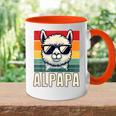 Alpapaatertag Bester Papa Alpaka-Liebhaber Sonnenbrille Tasse Zweifarbig