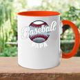 Baseball Papa Baseball Spieler Lustig Baseball Familie Retro Tasse Zweifarbig