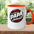 Baseball Papa Baseball Spieler Lustig Baseball Papa Familie Tasse Zweifarbig