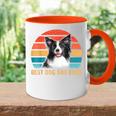 Besthund Papa Allzeit Best Dog Papa Alltimesintage Border Collie Tasse Zweifarbig