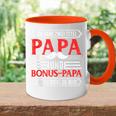 Bonus Papa Stiefvater Stiefpapa Geschenkatertag Rocke Tasse Zweifarbig