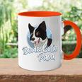 Border Collie Papa Mit Comic Zeichnung Herren Tasse Zweifarbig