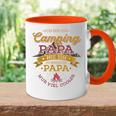 Camping Papa Wie Ein Normaler Papa Nur Cooler Zelten Camper Tasse Zweifarbig