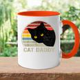 Cat Daddyintage Cat 80S Retro Style For Cat Dad Tasse Zweifarbig