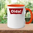 Cool Oida Austria Bavaria Text Logo Tasse Zweifarbig