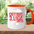 Cottbus Kickenerein Fuß Ball Fan Aufstieg Brandenburg Rot Tasse Zweifarbig